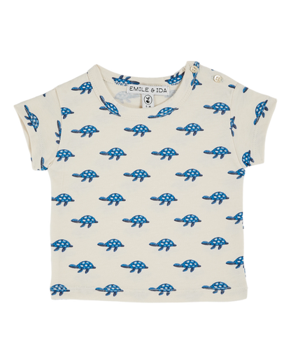 T-shirt coton bio tortues écru