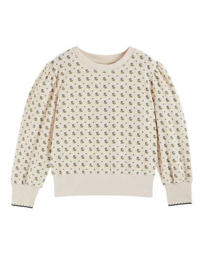 Sweat éponge à fleurs iris