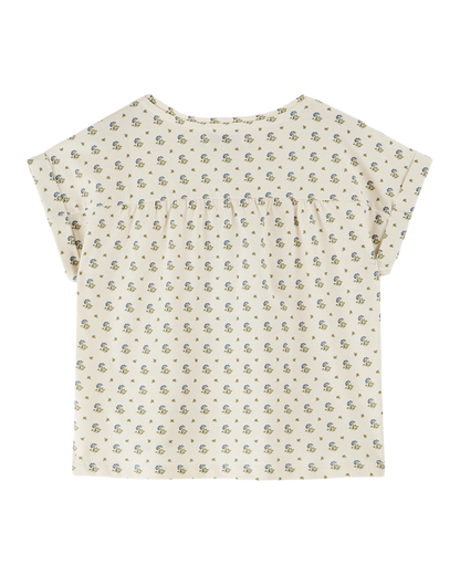 T-shirt coton bio à fleurs iris