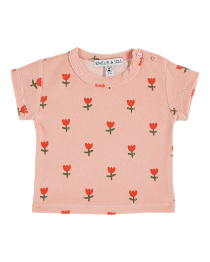 T-shirt bébé éponge tulipes blossom
