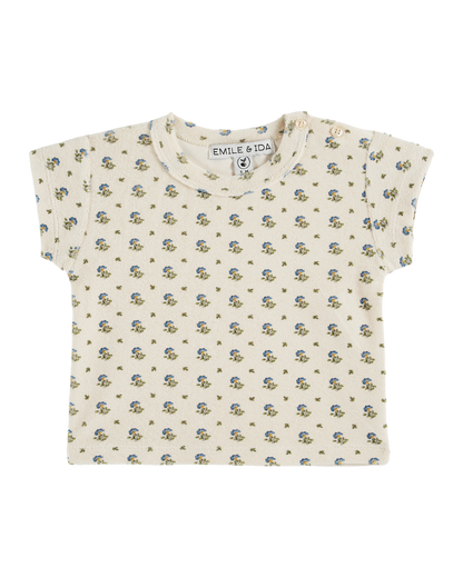 T-shirt éponge à fleurs iris