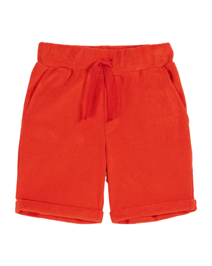 Short éponge uni rouge