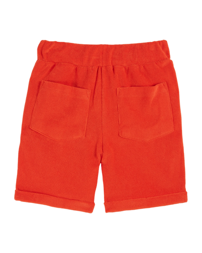 Short éponge uni rouge
