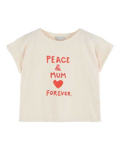 T-shirt coton bio Mum Forever crème