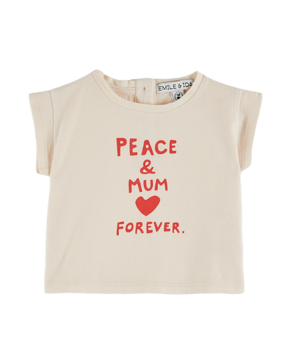 T-shirt coton bio Mum Forever crème