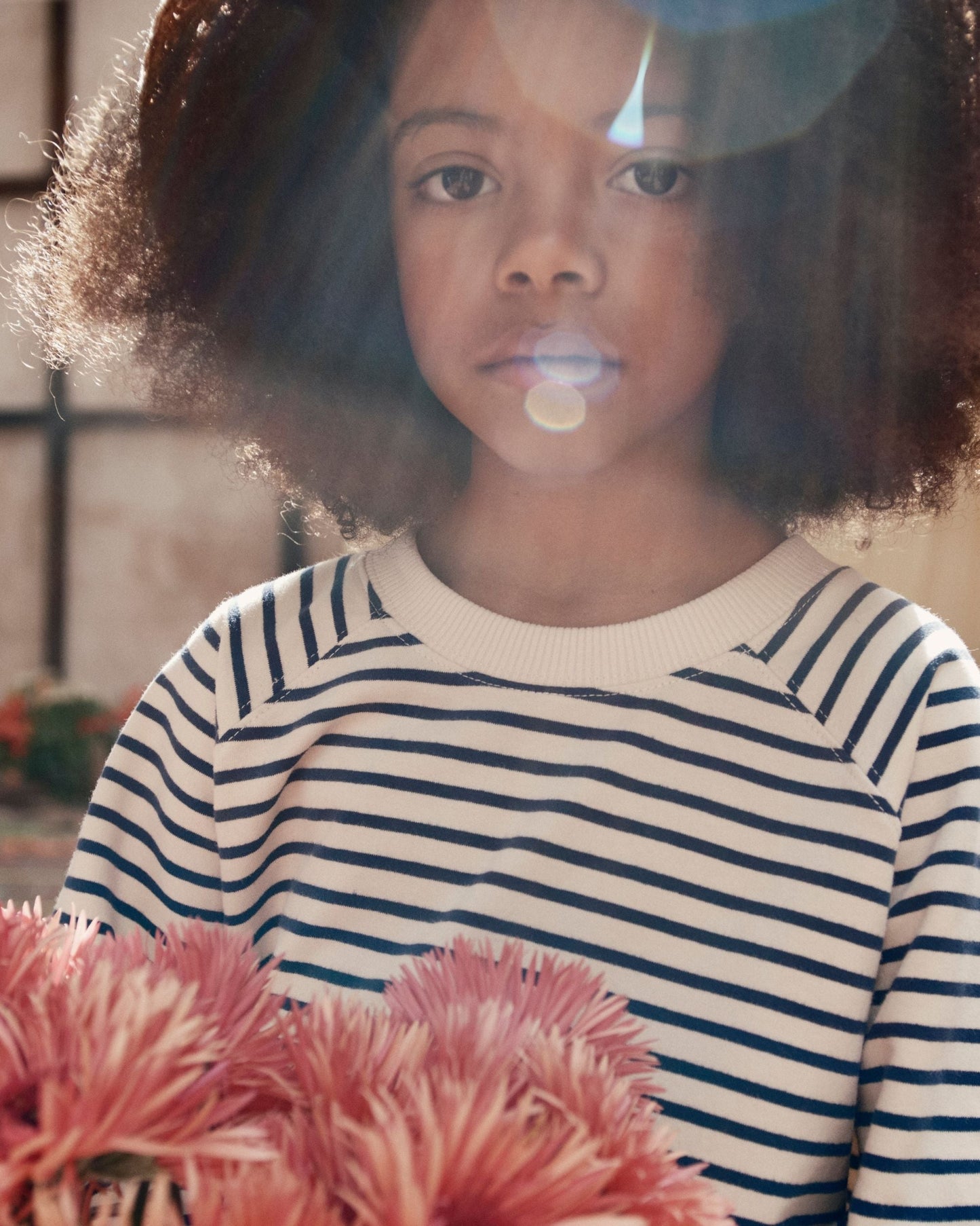 Sweat enfant rayures coton bio marine