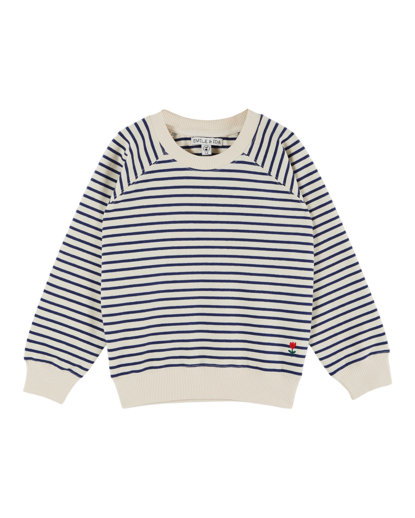 Sweat enfant rayures coton bio marine