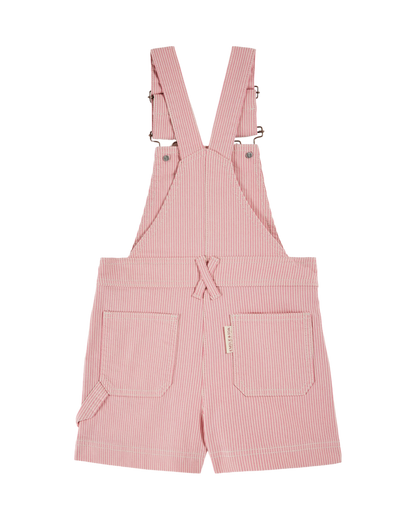 Salopette rayures denim rose