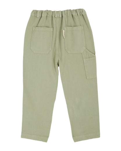 Pantalon coton et lin avocat