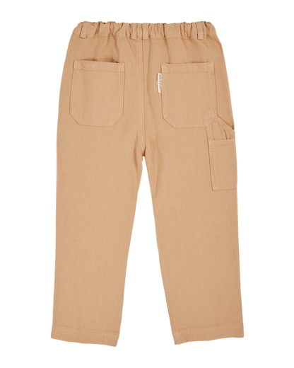 Pantalon coton et lin sésame
