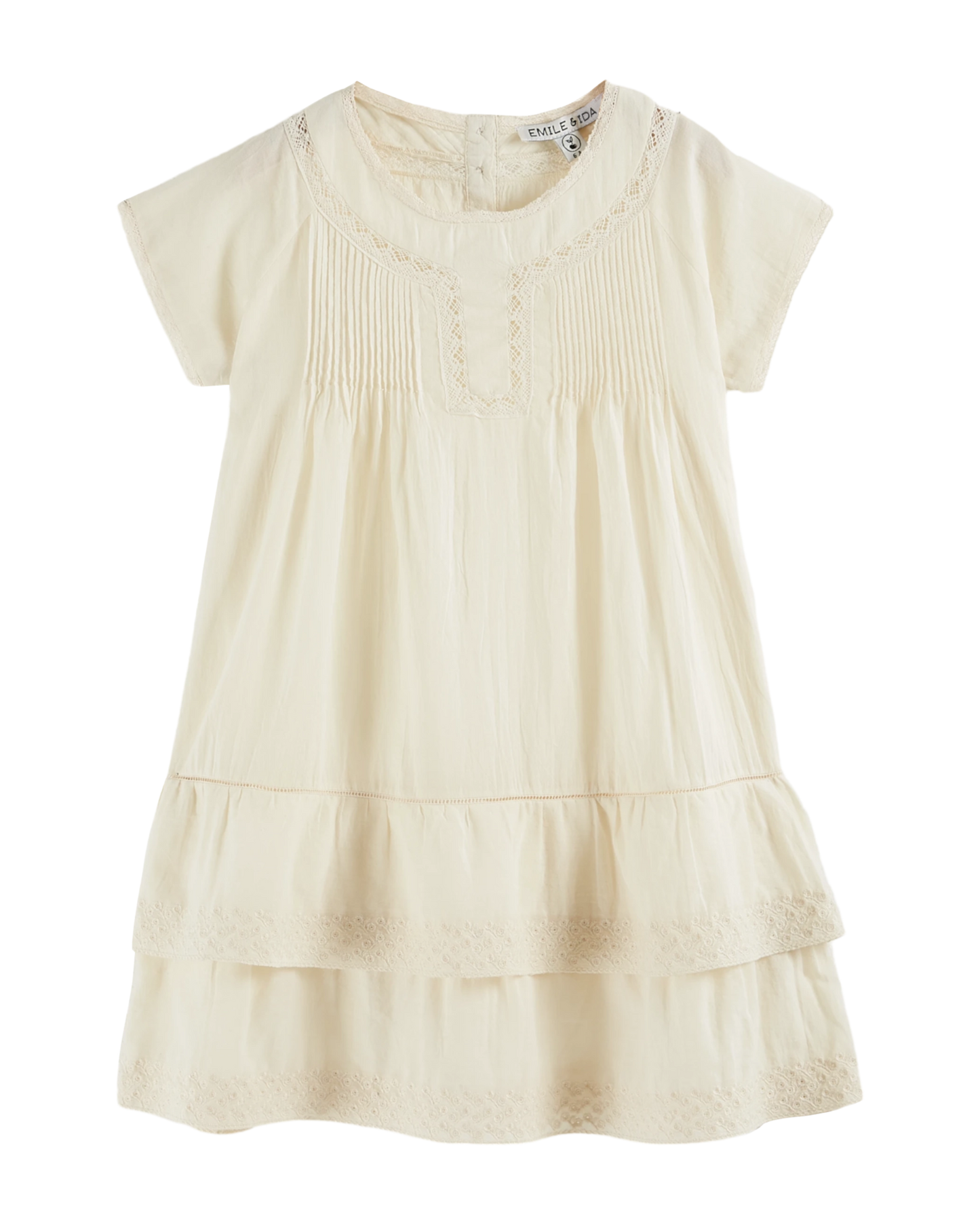Robe voile de coton vintage écru