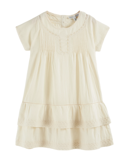 Robe voile de coton vintage écru