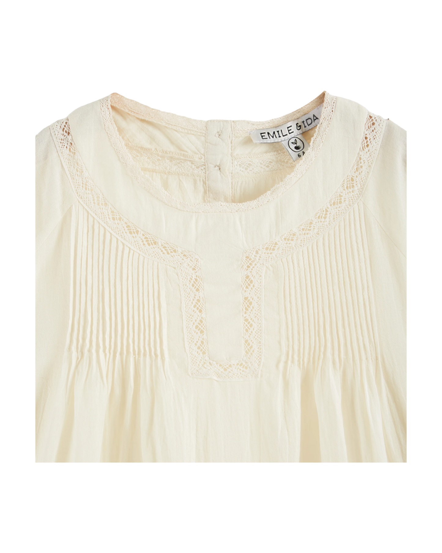 Robe voile de coton vintage écru