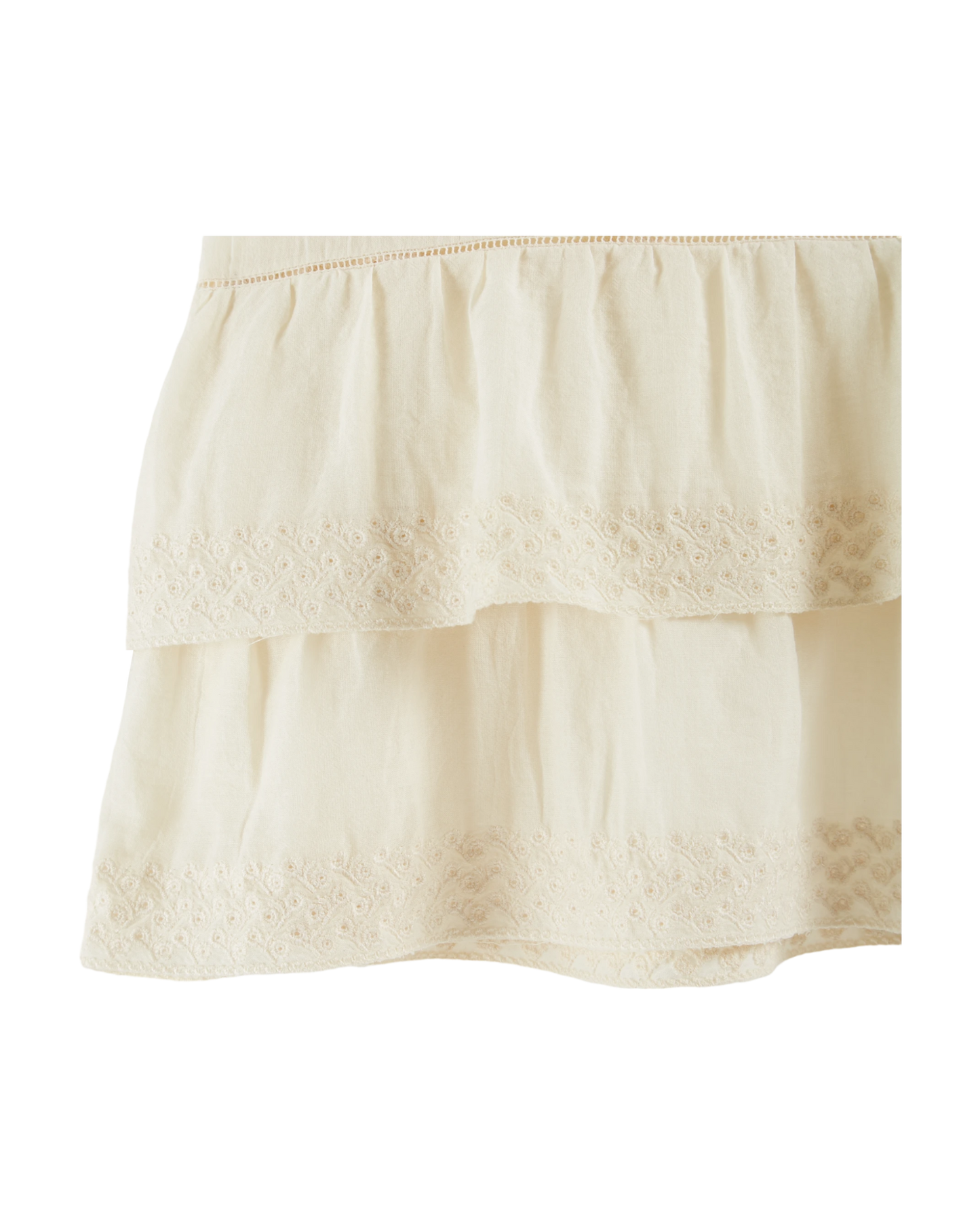 Robe voile de coton vintage écru
