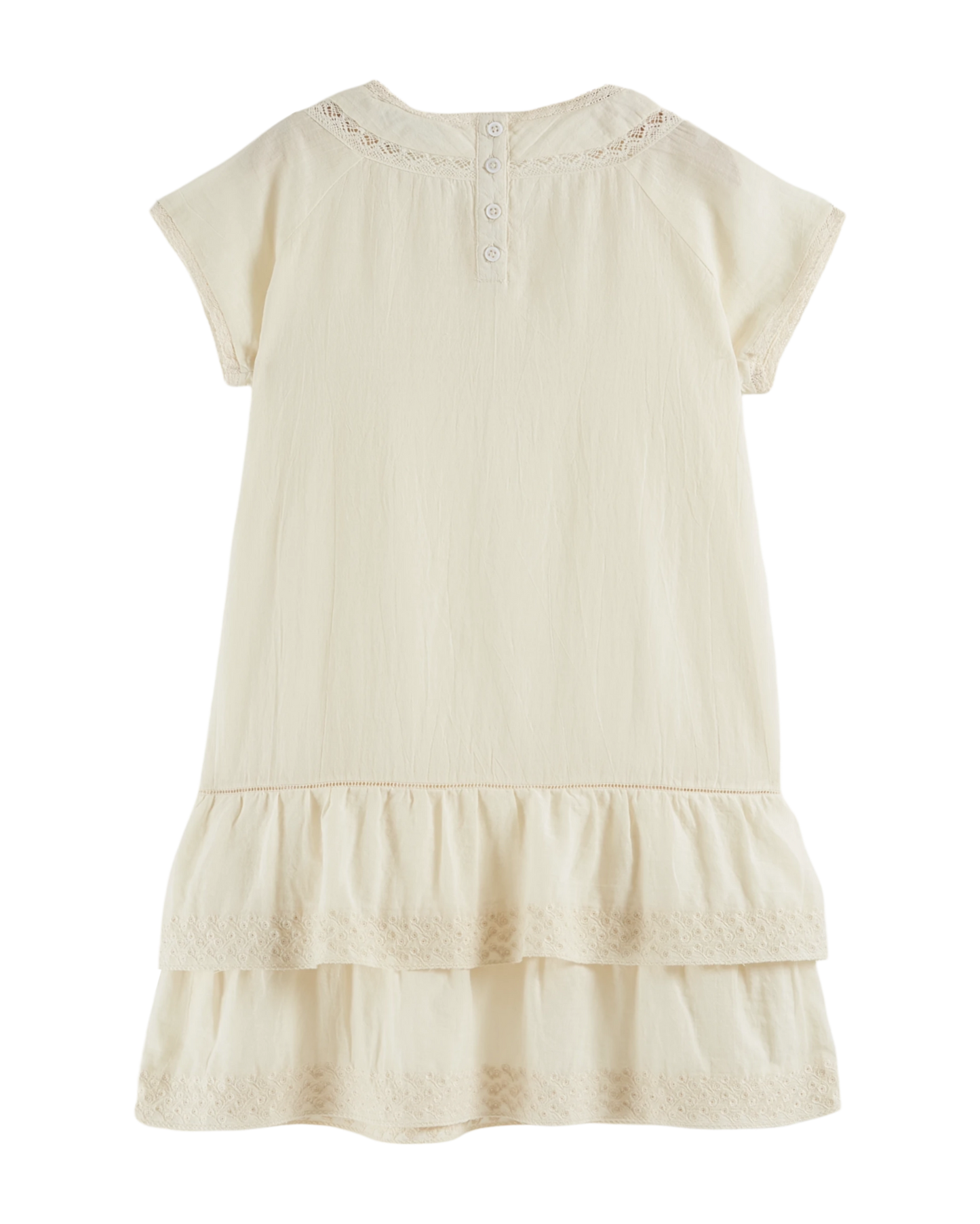 Robe voile de coton vintage écru