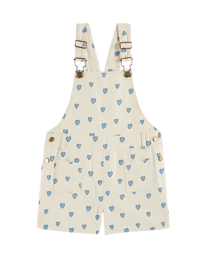 Salopette coeur écru