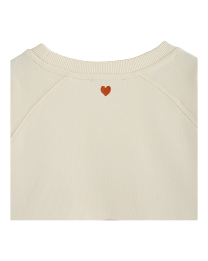 Sweat coton bio soleil bicolore lilas et écru