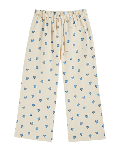 Pantalon ample coeur écru