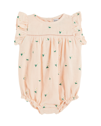 Combibloomer brodé à fleurs rose pastel