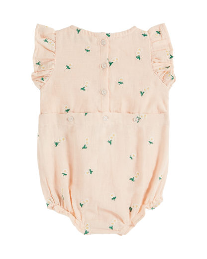 Combibloomer brodé à fleurs rose pastel