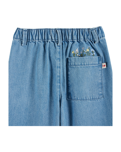 Pantalon large denim