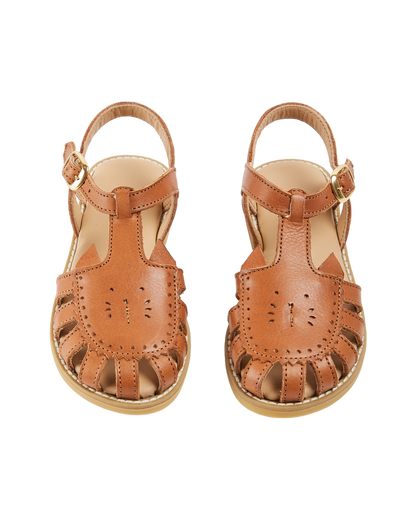 Sandales chat camel