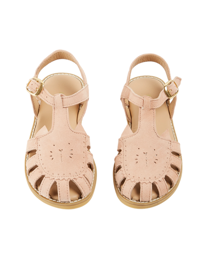 Sandales chat rose