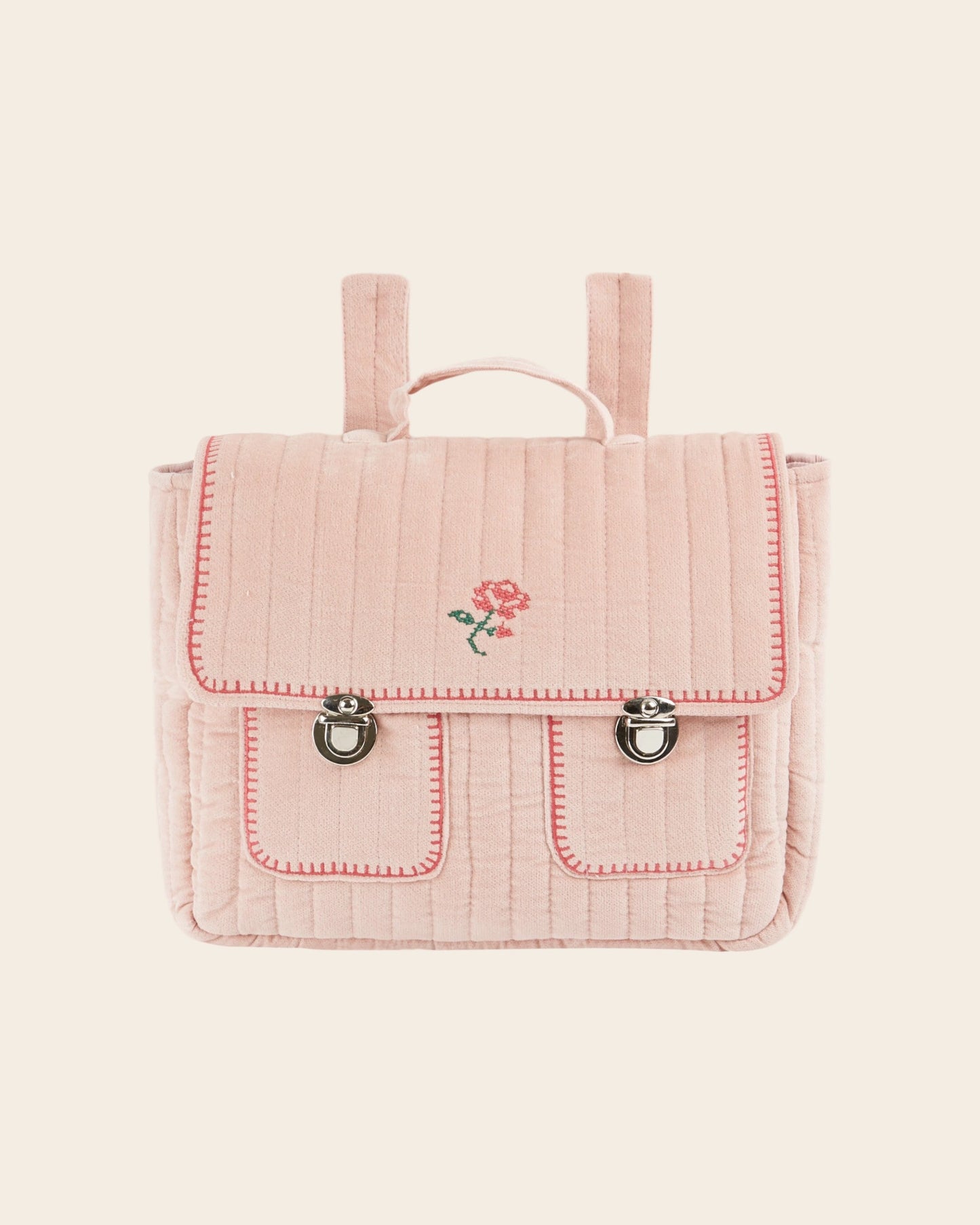 Cartable - Matelassé rose pâle