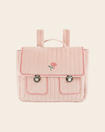 Cartable - Matelassé rose pâle