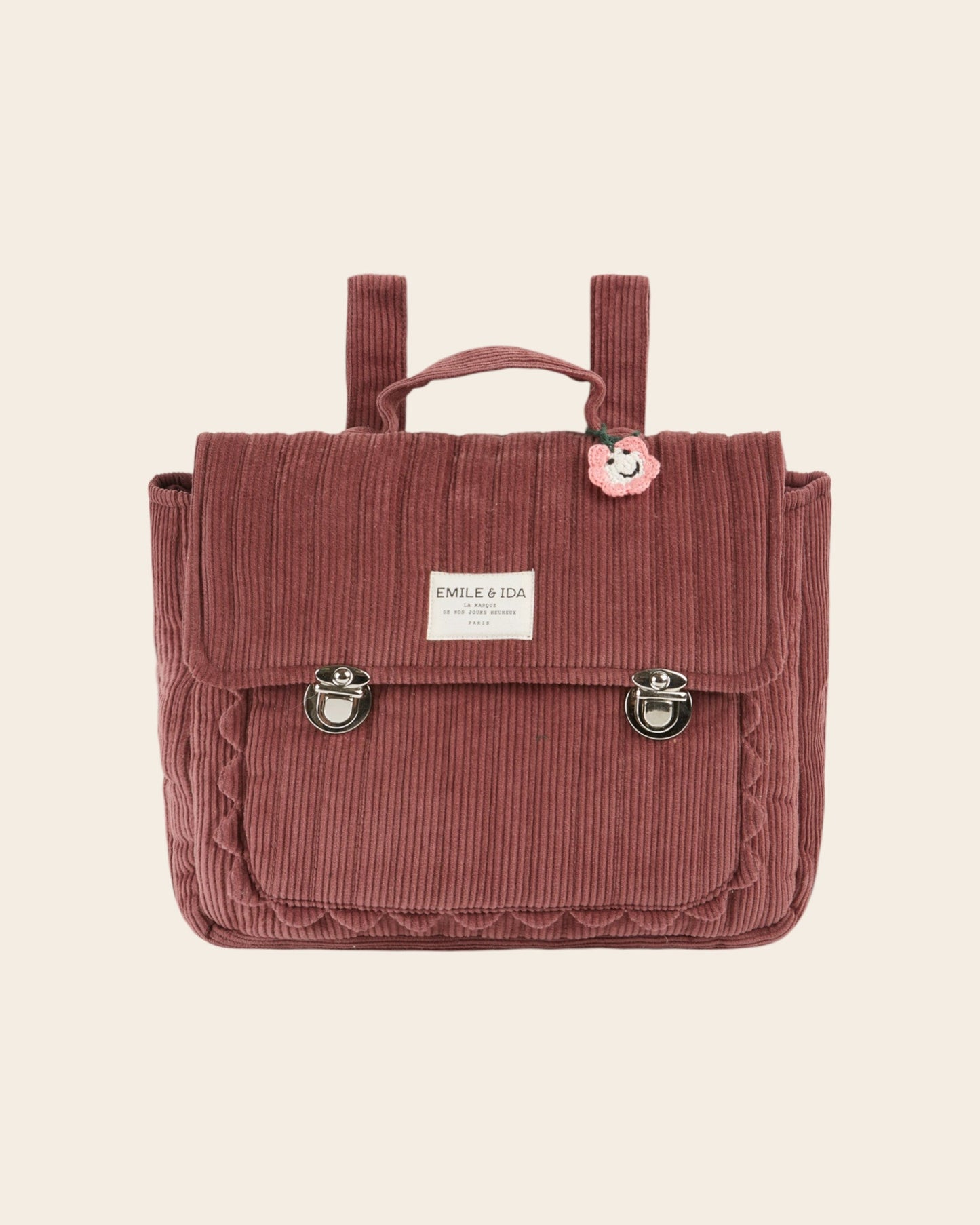 Cartable matelassé violine