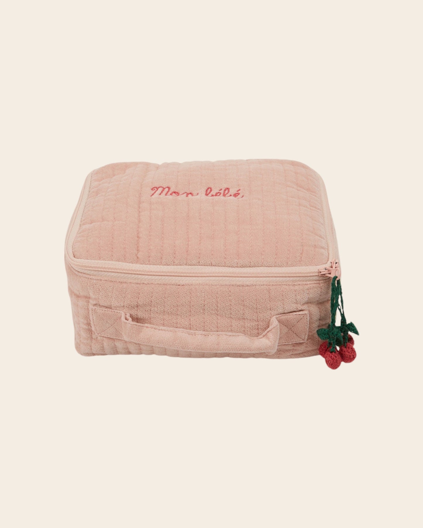 Vanity bébé - Velours rose