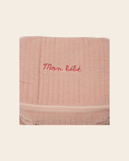 Vanity bébé - Velours rose