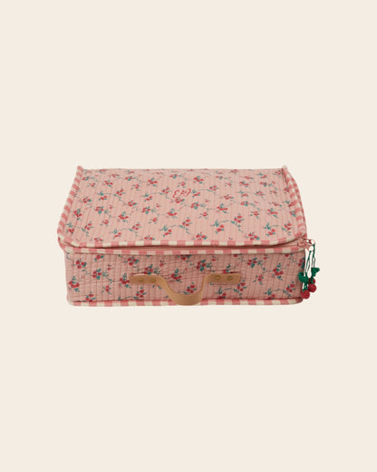 Valise matelassée aster rose