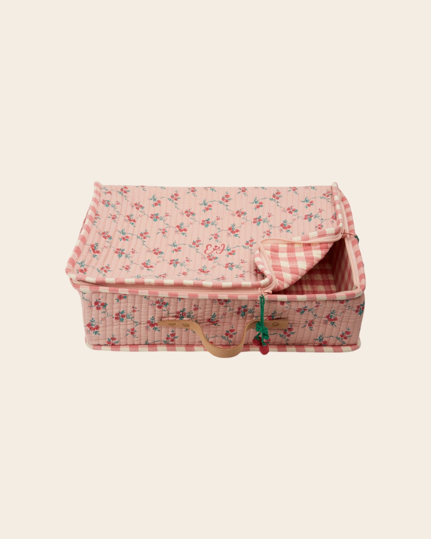 Valise matelassée aster rose
