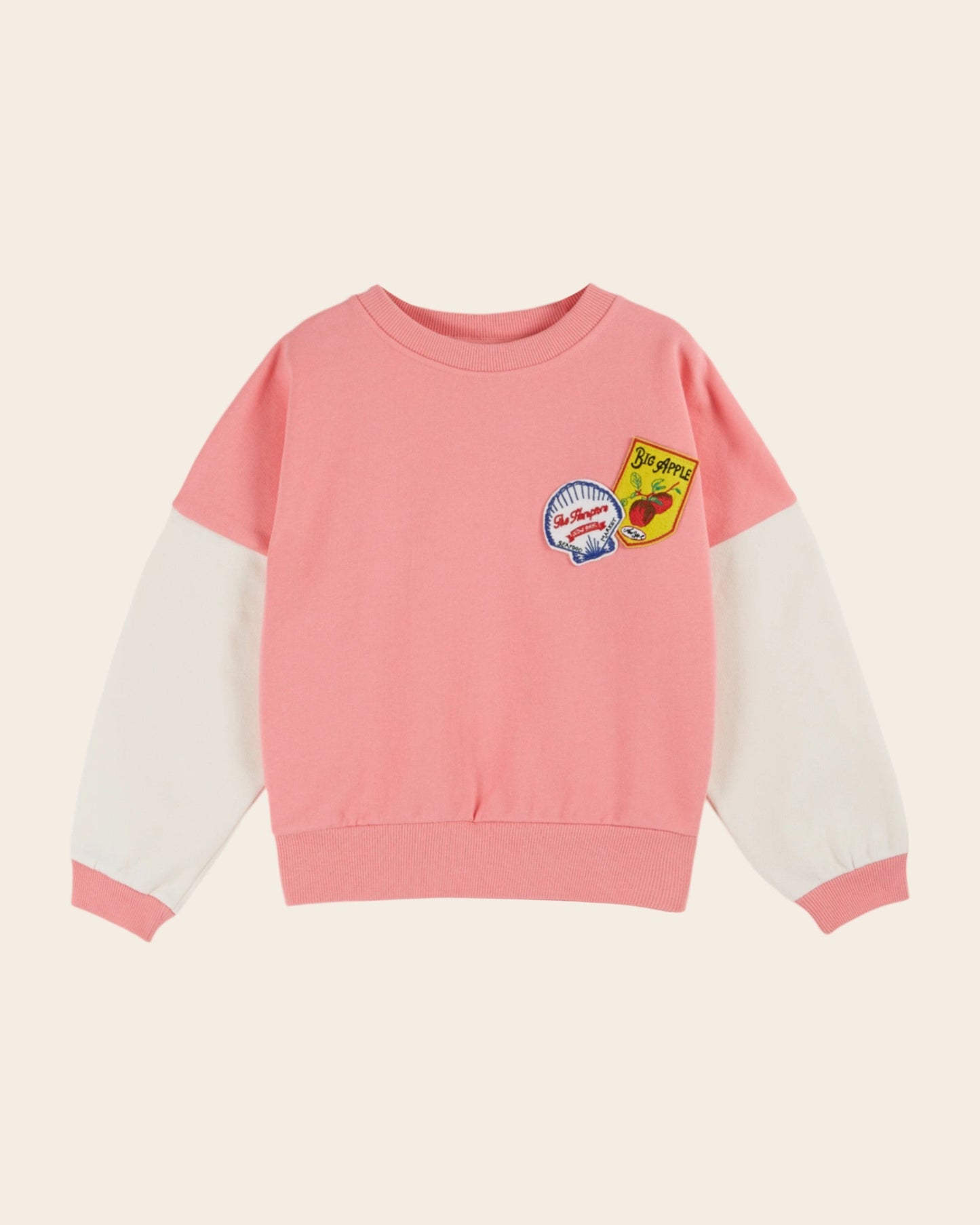 Sweat - Badges coton bio rose