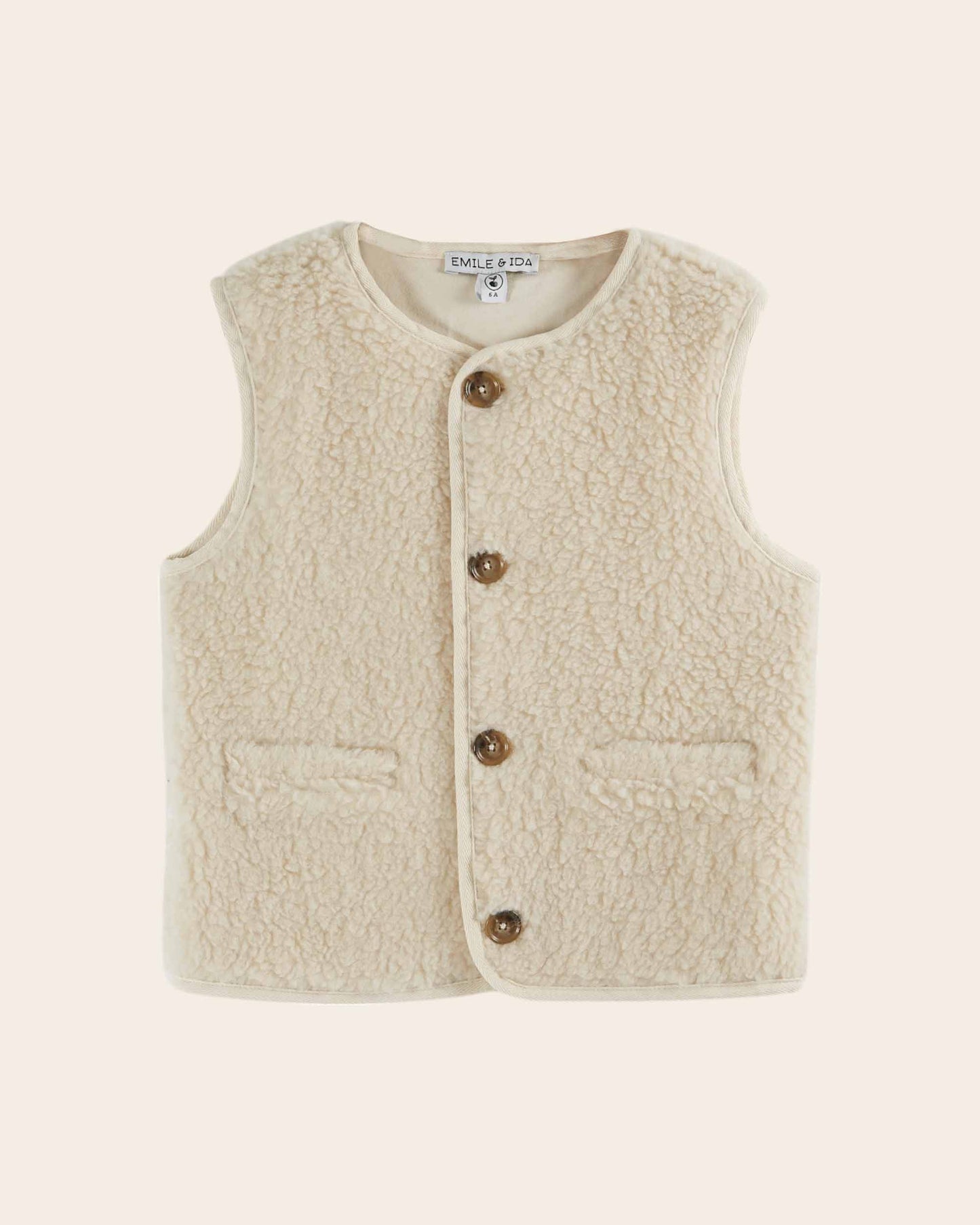 Veste sans manches enfant - Sherpa écru