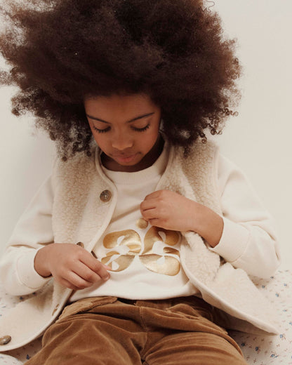 Veste sans manches enfant - Sherpa écru