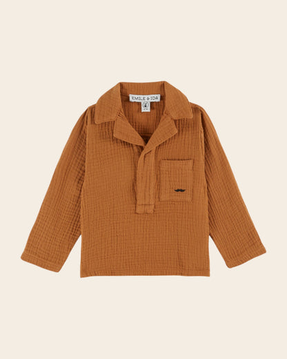 Kurta - Gaze de coton caramel