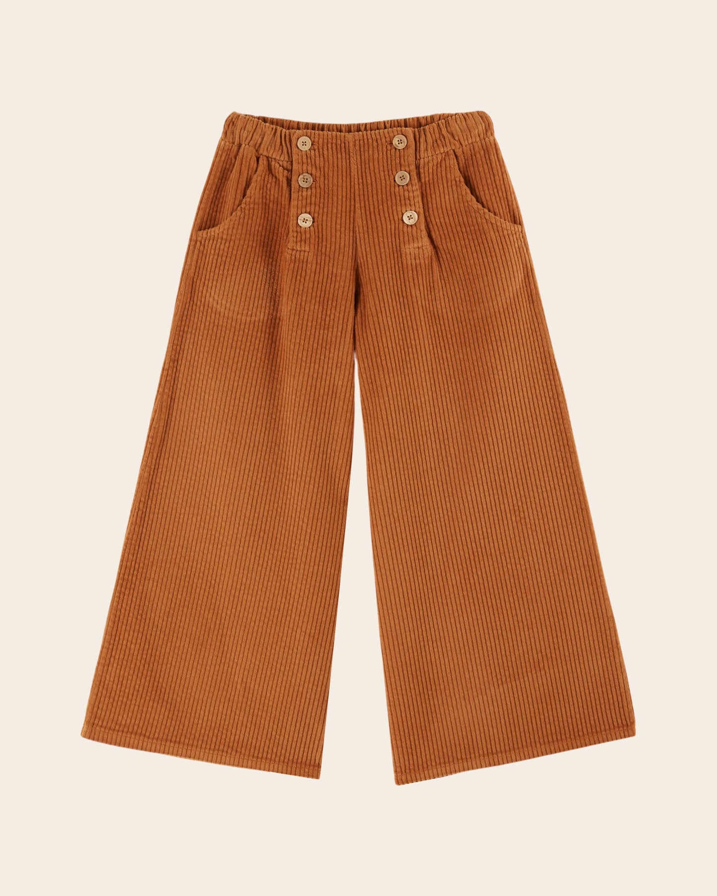 Pantalon - Velours à pont caramel