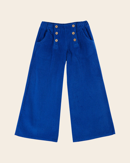 Pantalon - Velours à pont bleu royal