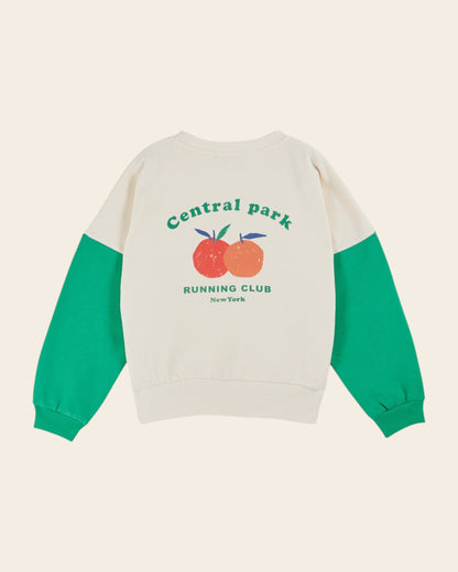Sweat - Central Park bicolore coton bio vert