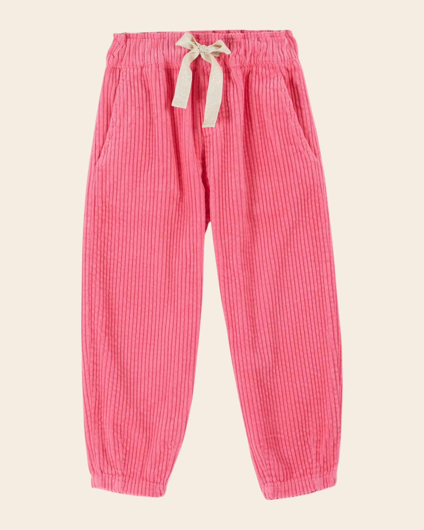 Pantalon - Sarouel Velours cotelé rose