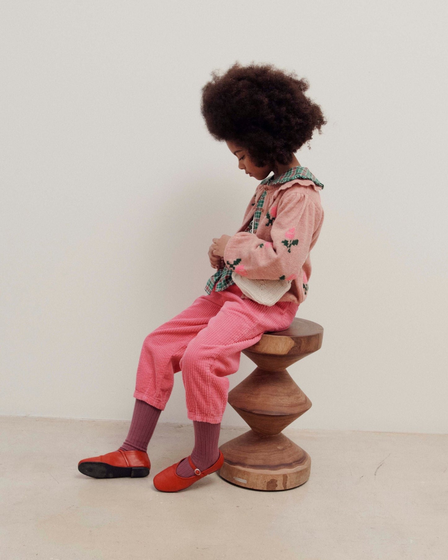 Pantalon - Sarouel Velours cotelé rose