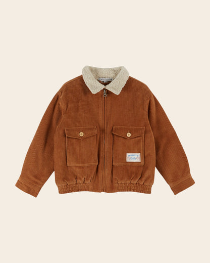 Blouson - Velours doublé moumoute écru