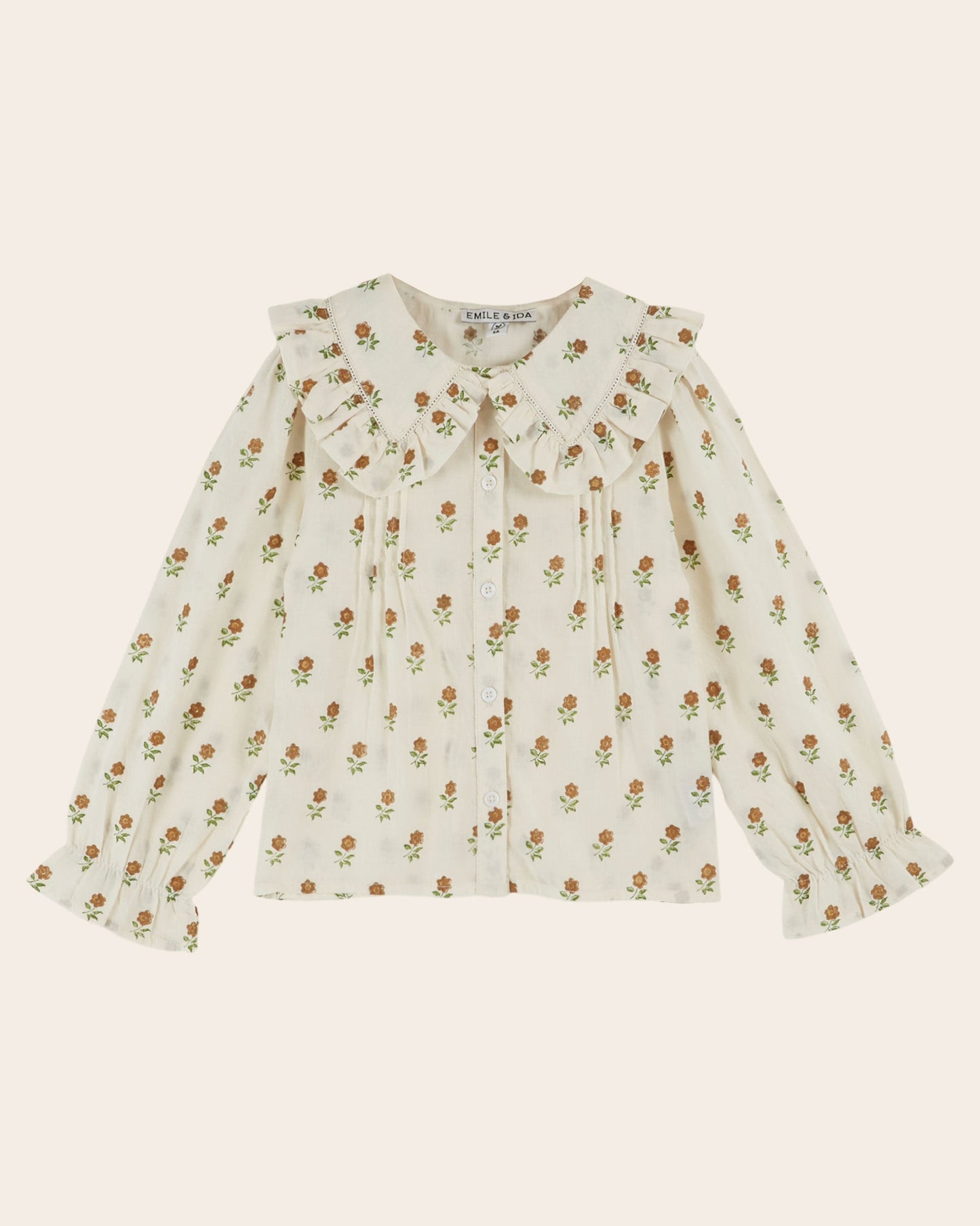 Blouse - Fleurs doré crème