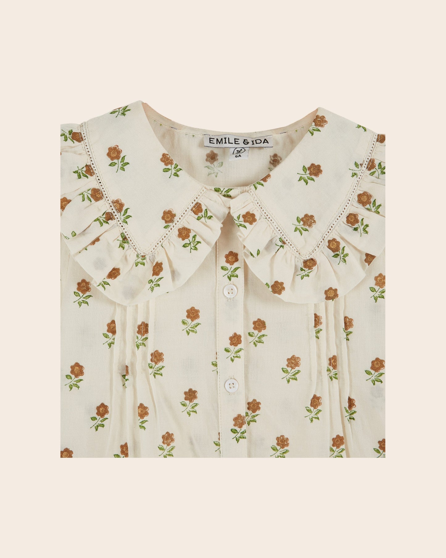 Blouse - Fleurs doré crème