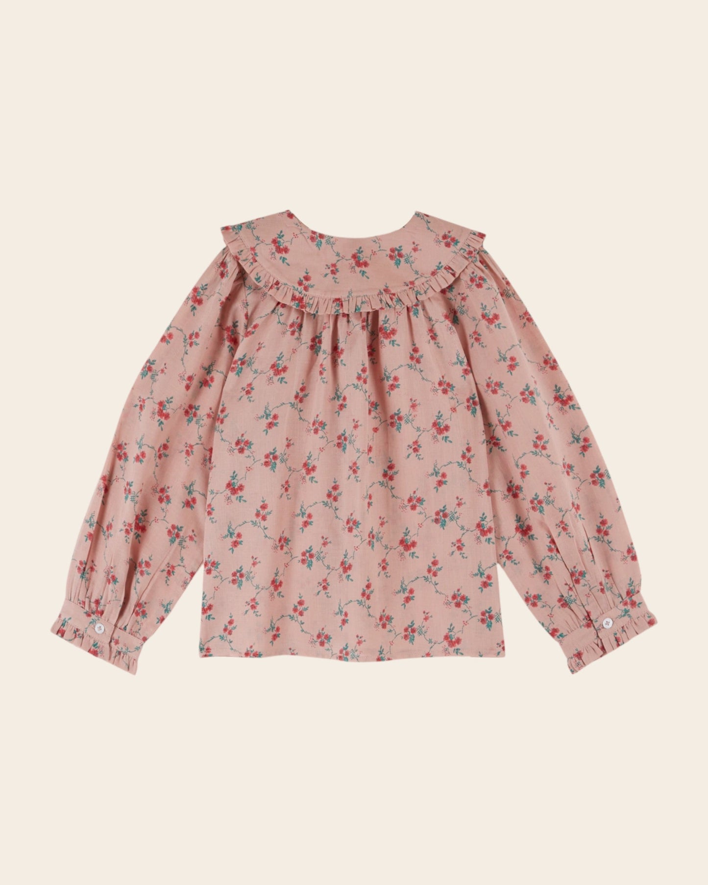 Blouse - Rose à fleurs rouges