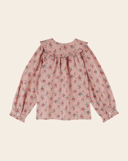 Blouse - Rose à fleurs rouges