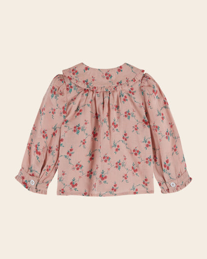 Blouse - Rose à fleurs rouges
