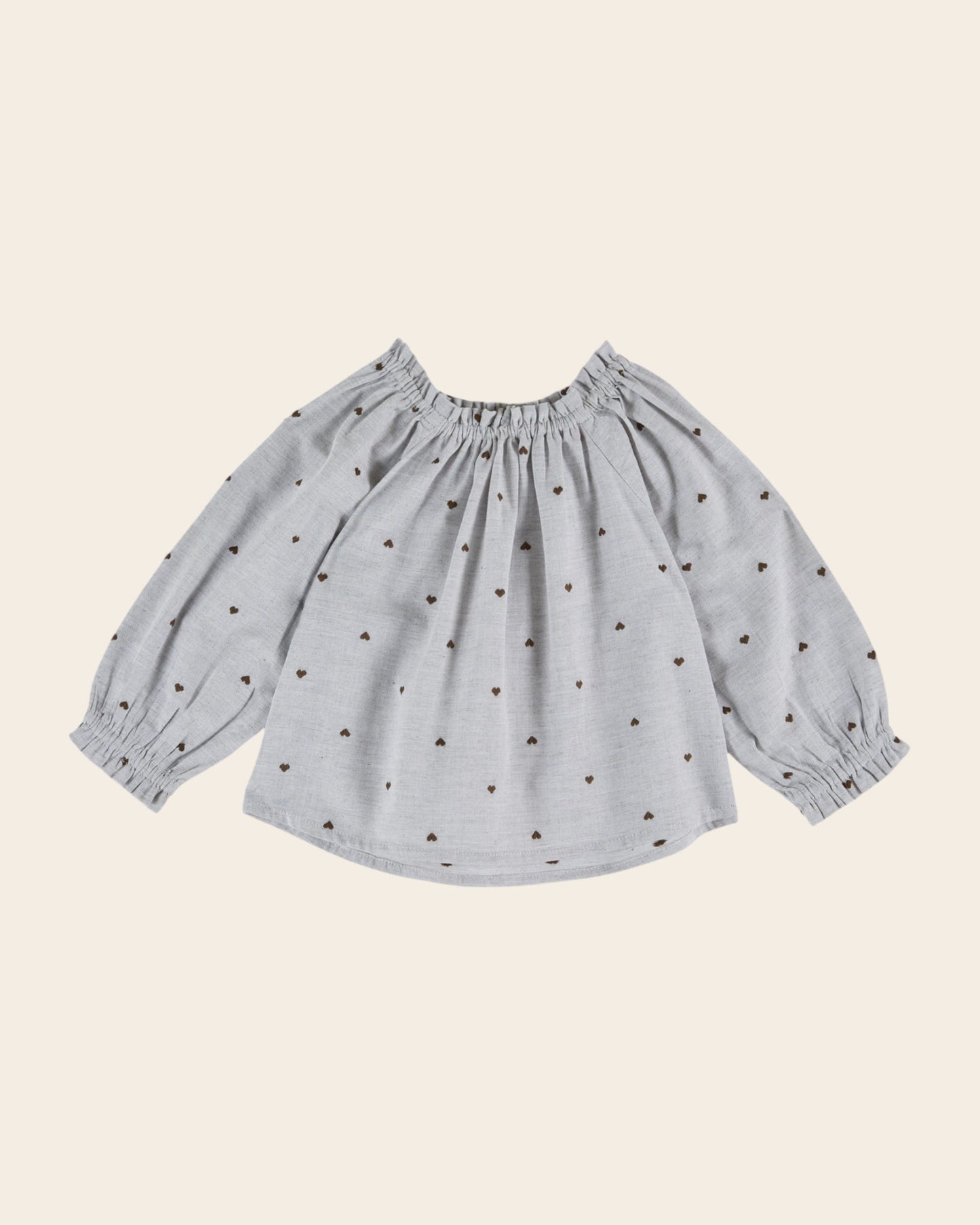 Blouse - Coeurs gris
